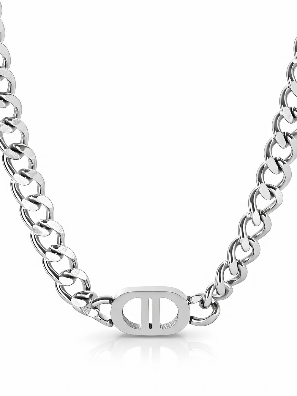 STAINLESS STEEL CHUNKY CURB LINK NECKLACE